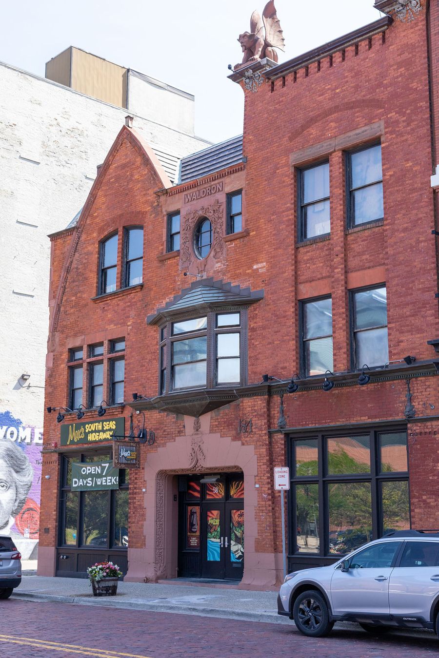 Historic red-brick building in downtown Grand Rapids